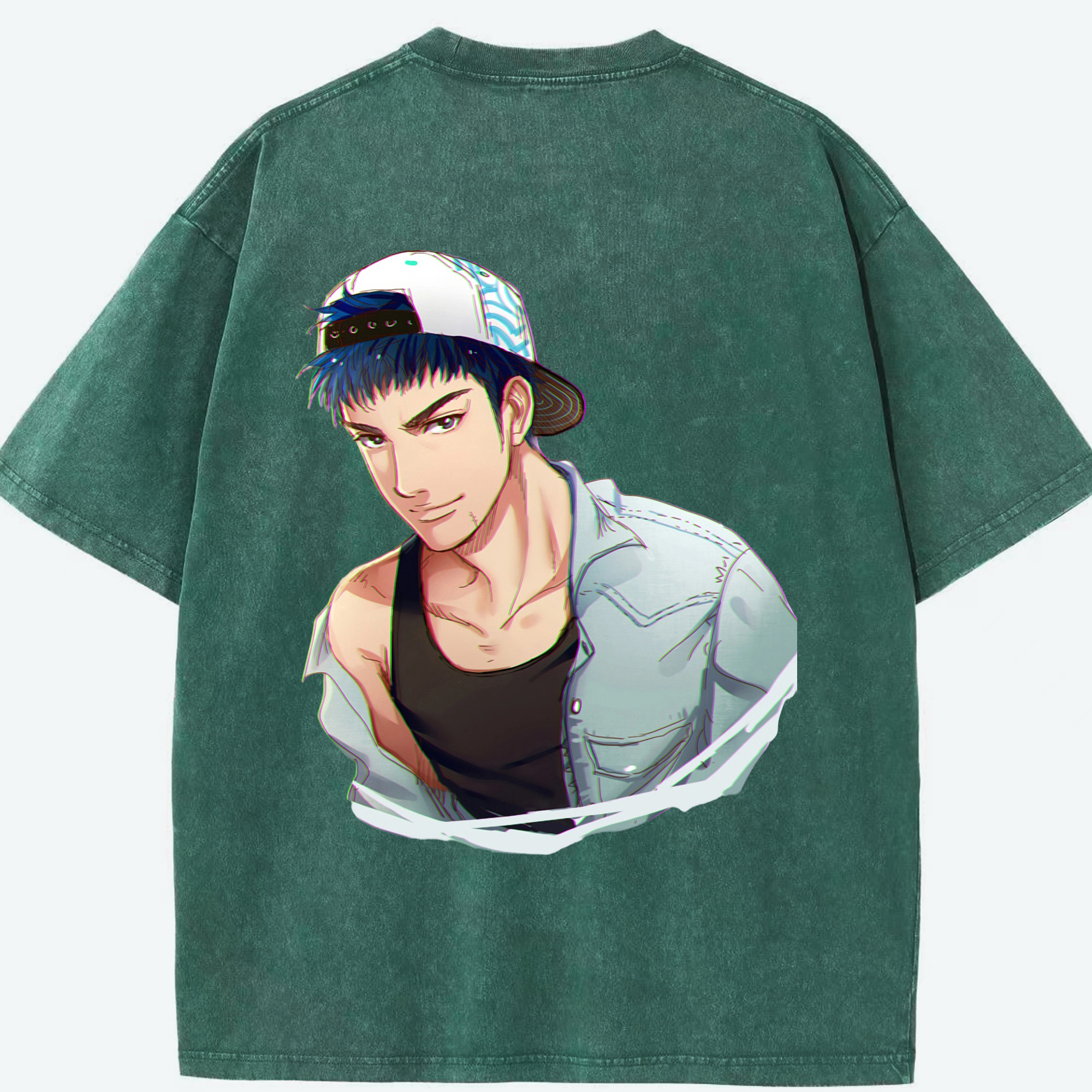 （画像用） SLAM DUNK／スラムダンク 綿100% ヴィンテージ風 半袖Tシャツ（背面プリント）